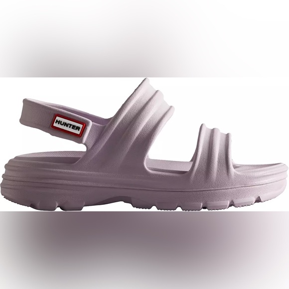 Hunter Boots Women's BLOOM Vegan Sandals, light mauve, size 10, NWT - Picture 2 of 5